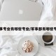 军事专业有哪些专业/军事都有哪些专业