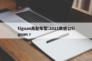 tiguan高配车型:2021款进口tiguan r