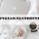 新闻学专业怎么样/河北大学新闻学专业怎么样